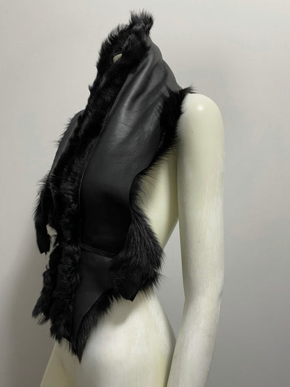 BLACK LAMB WRAP STOLE