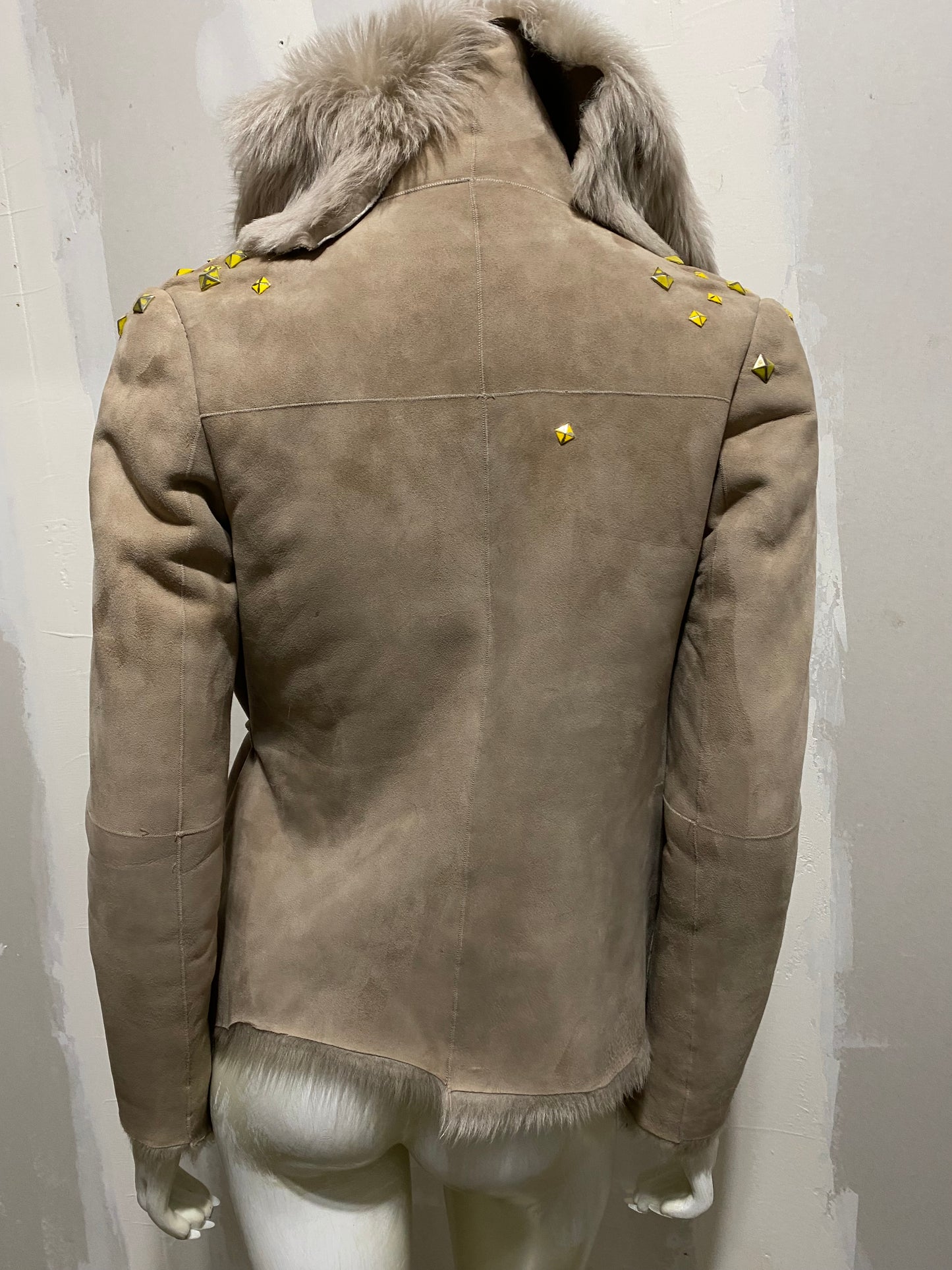 STUDDED SHEARLING JACKET