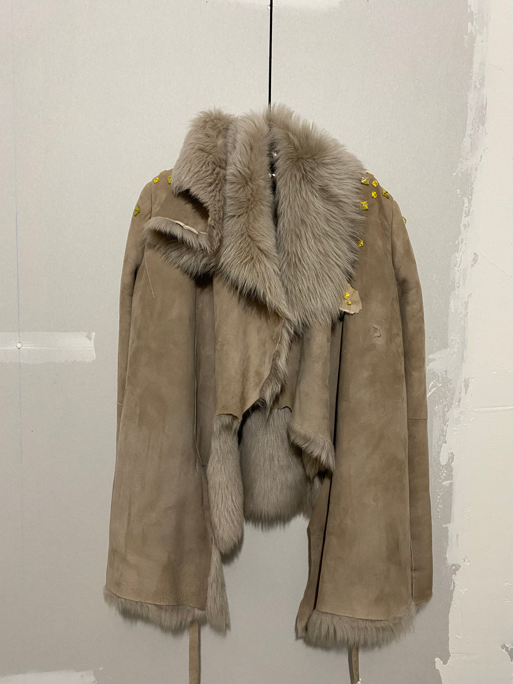 STUDDED SHEARLING JACKET