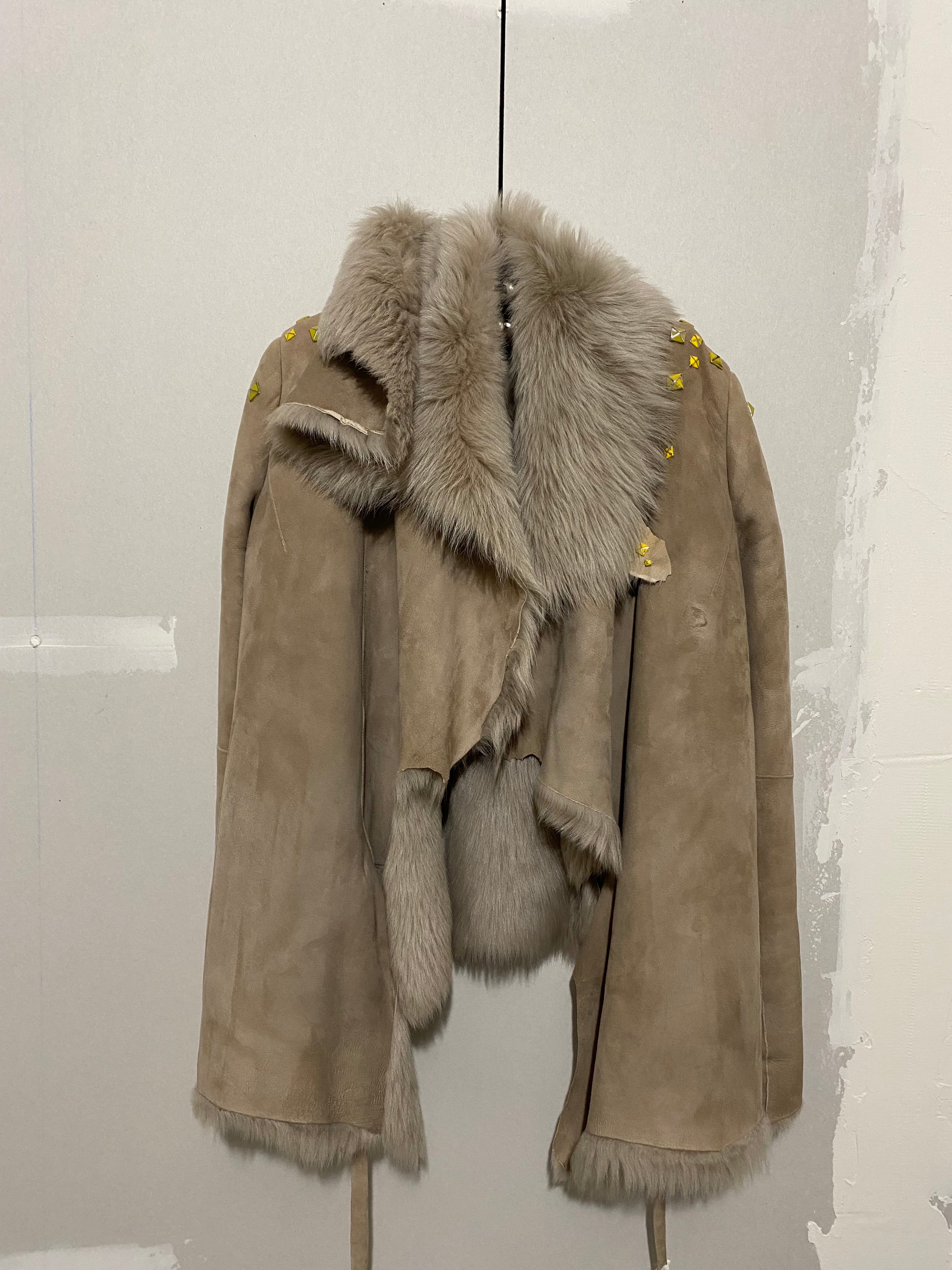 STUDDED SHEARLING JACKET