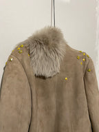 STUDDED SHEARLING JACKET