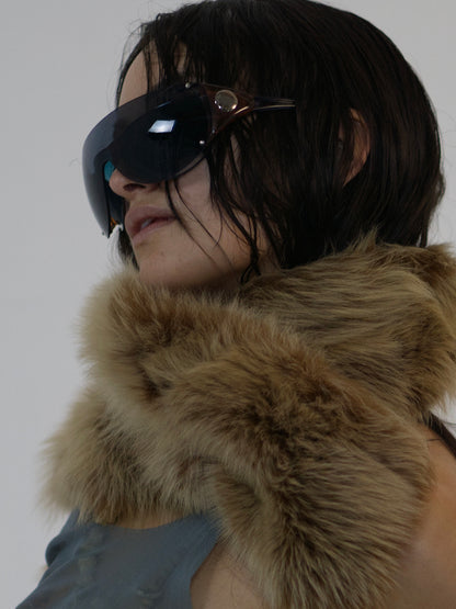 JEAN PAUL GAULTIER BLUE WINDSHIELD VISOR SUNGLASSES