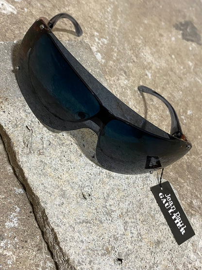 JEAN PAUL GAULTIER BLUE WINDSHIELD VISOR SUNGLASSES