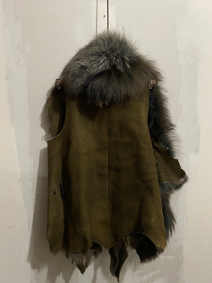 FOX FUR AND LAMBSKIN VEST