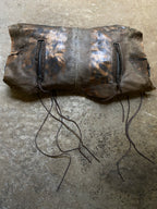 MULTI-ZIP METALLIC CALFSKIN SLOUCHY BAG