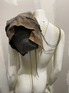 MULTI-ZIP METALLIC CALFSKIN SLOUCHY BAG