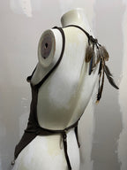 STUDDED OPEN BACK FEATHER TANK