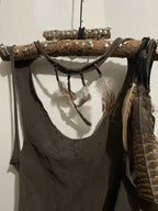 STUDDED OPEN BACK FEATHER TANK