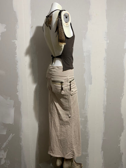 JAPANESE LABEL JERSEY CARGO SKIRT