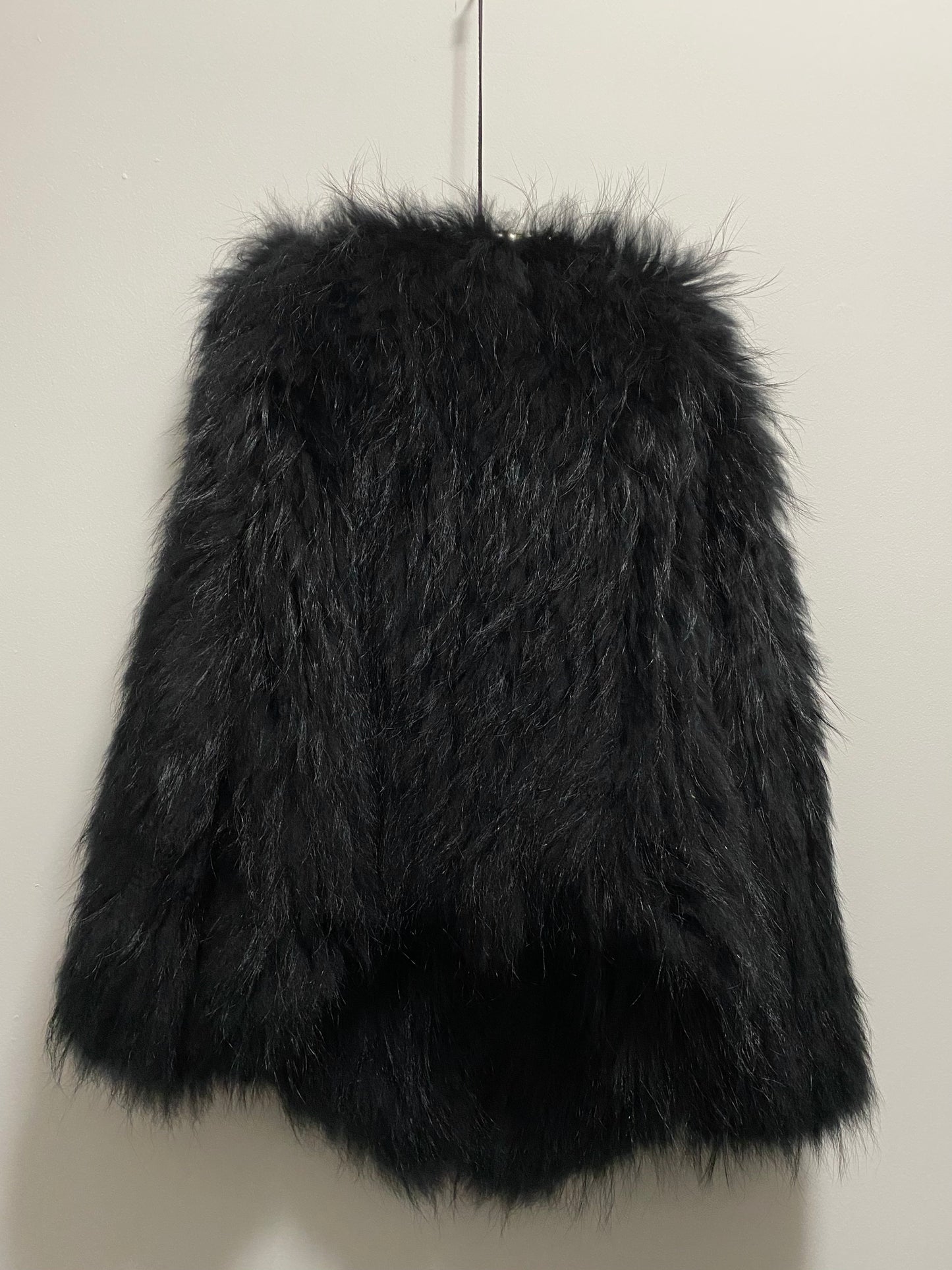 RACCOON FUR WOVEN COAT