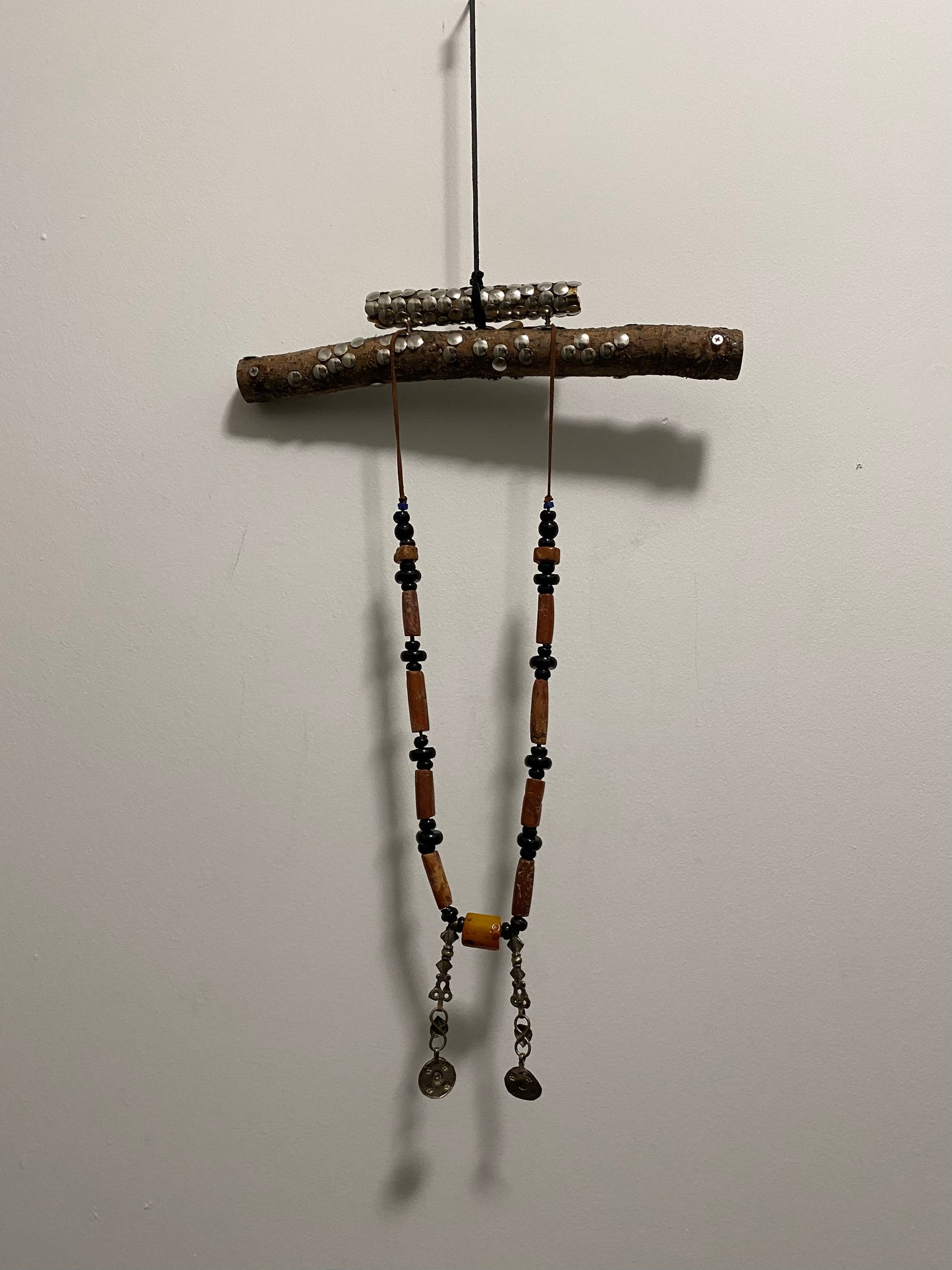 AMBER AND BRASS NECKLACE
