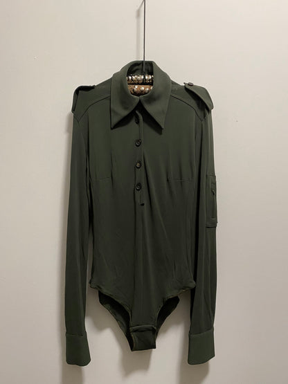 GUCCI BY TOM FORD BUTTON DOWN BODYSUIT