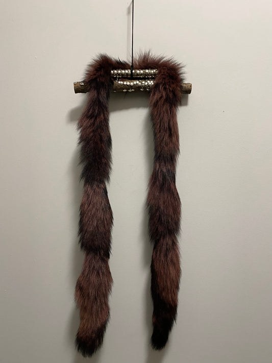 DYED COYOTE TAIL SCARF