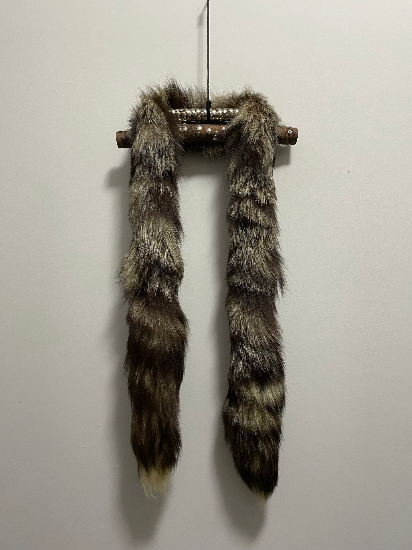 SILVER FOX TAIL SCARF