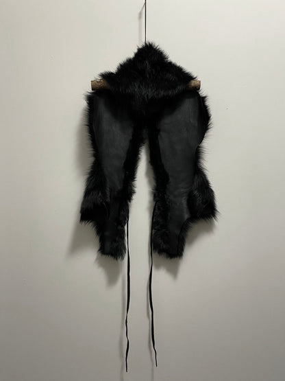 BLACK LAMB WRAP STOLE