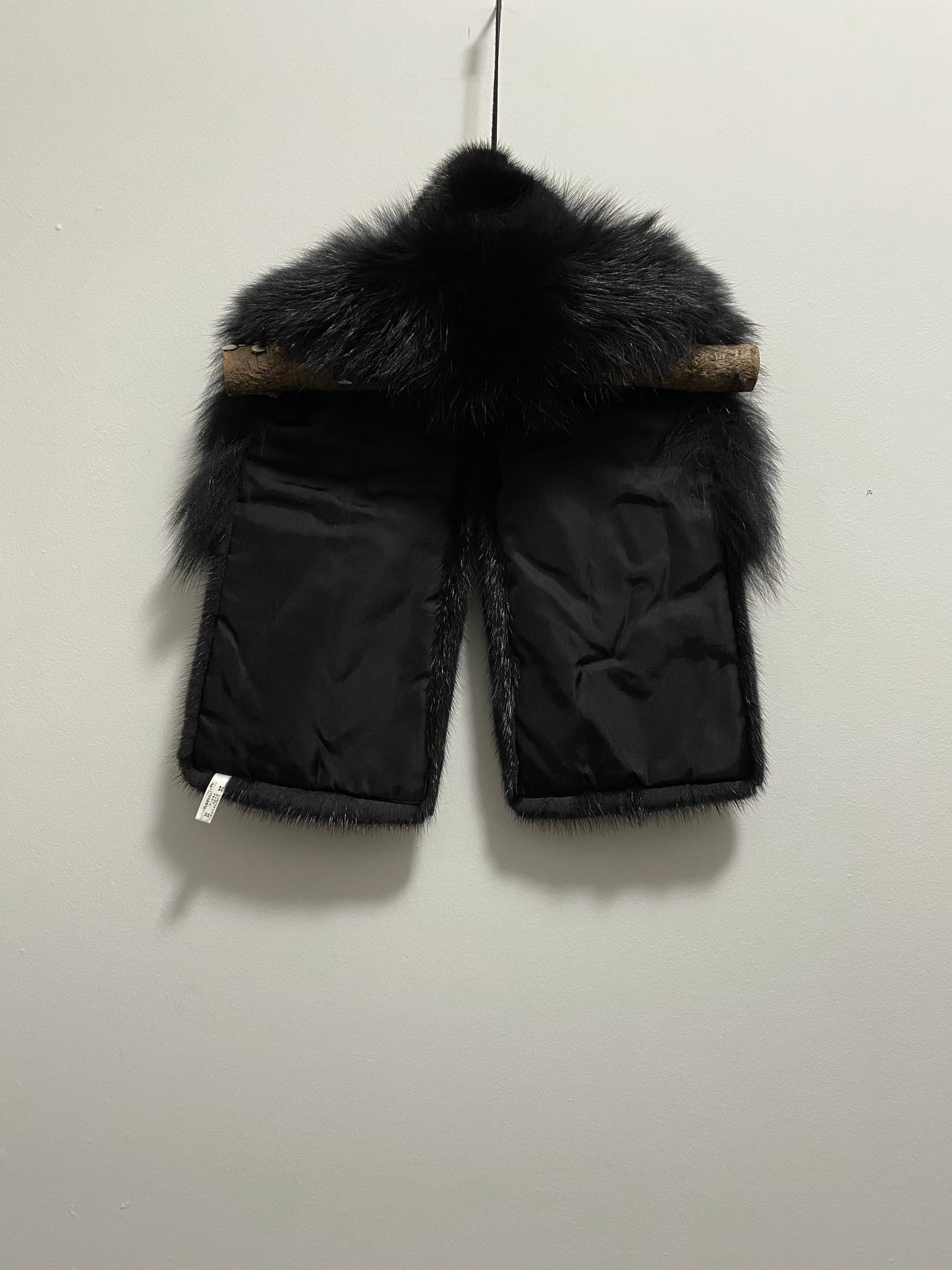 BLACK MINK AND FOX FUR SCARF