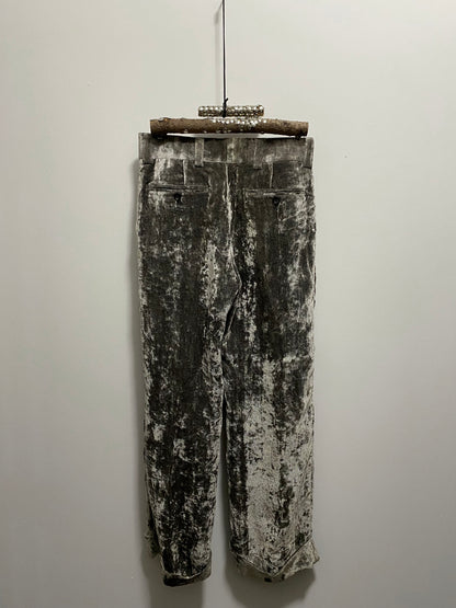 COMME DES GARÇONS DENIM SKIRT AND VELVET PANT SET