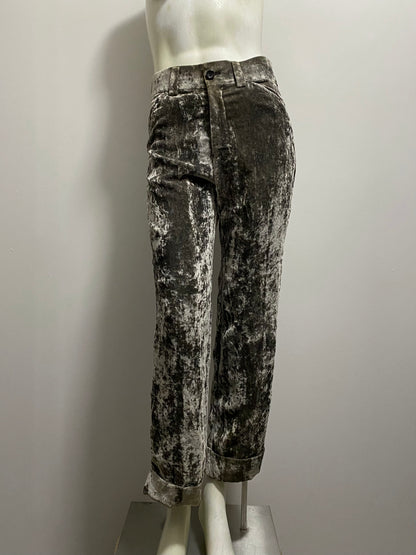 COMME DES GARÇONS DENIM SKIRT AND VELVET PANT SET