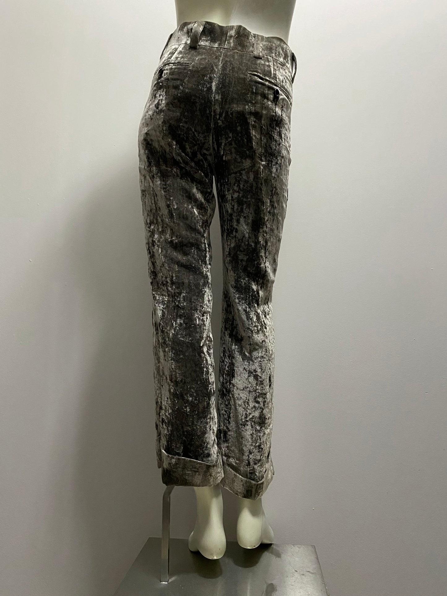 COMME DES GARÇONS DENIM SKIRT AND VELVET PANT SET