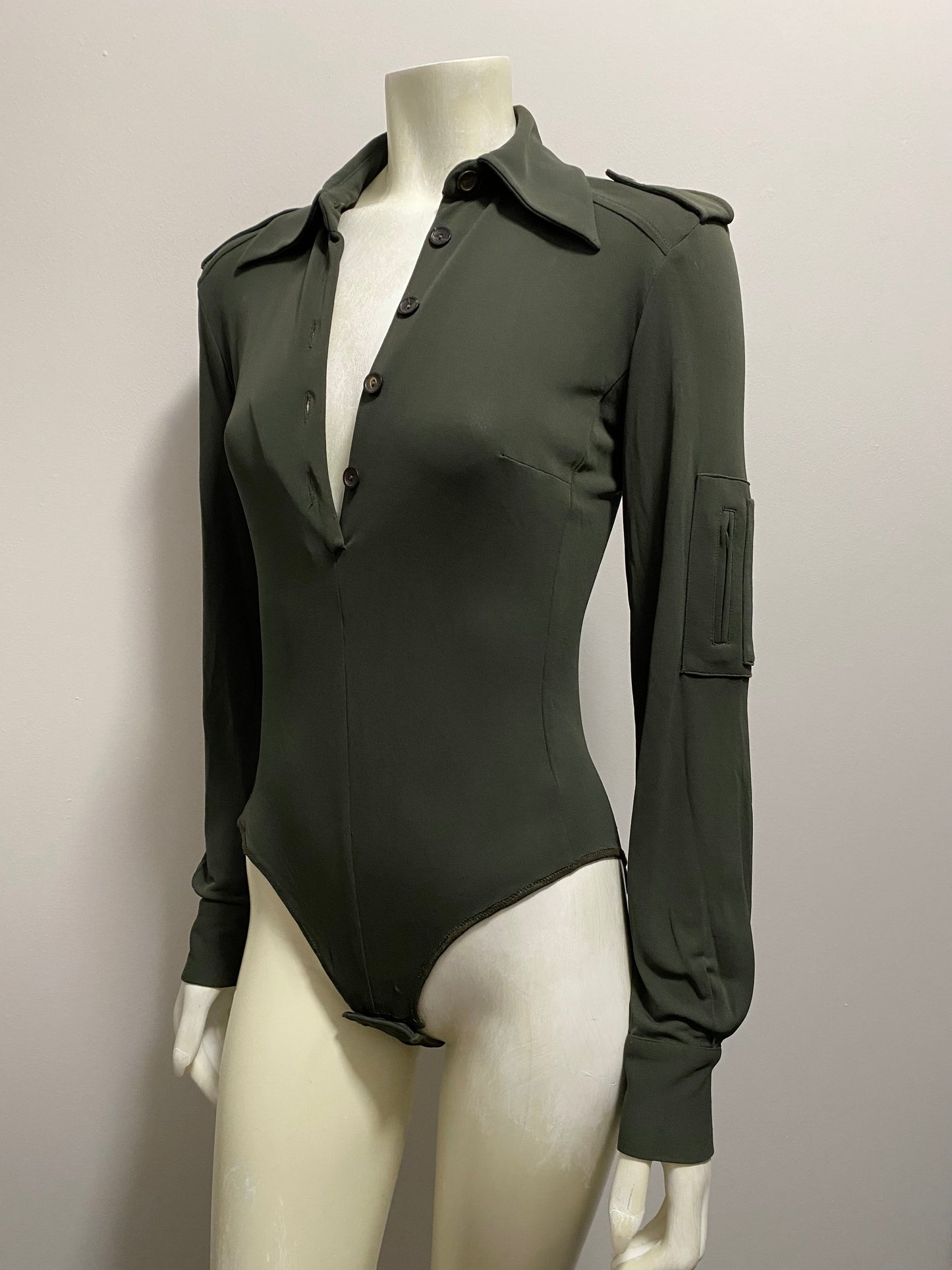 GUCCI BY TOM FORD BUTTON DOWN BODYSUIT