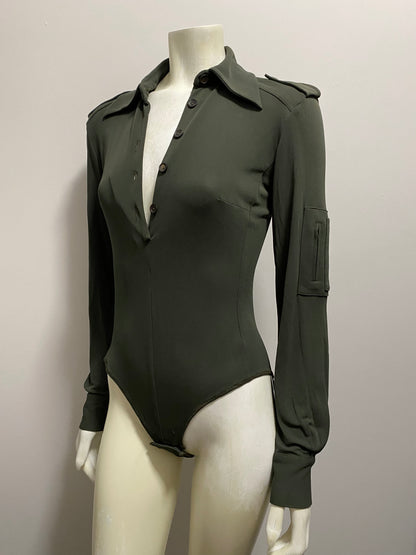 GUCCI BY TOM FORD BUTTON DOWN BODYSUIT