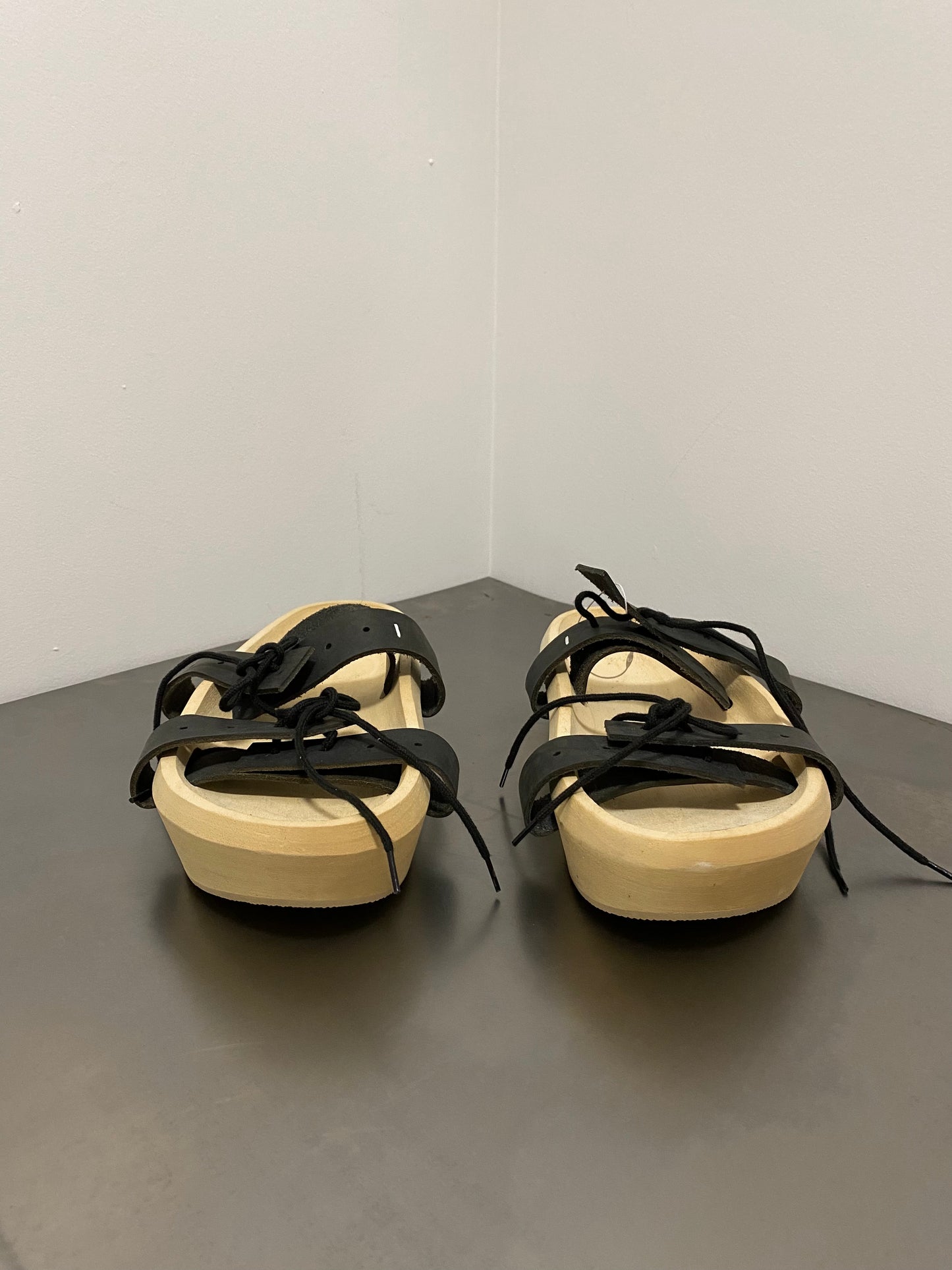 MAISON MARGIELA PLATFORM WOODEN SANDALS
