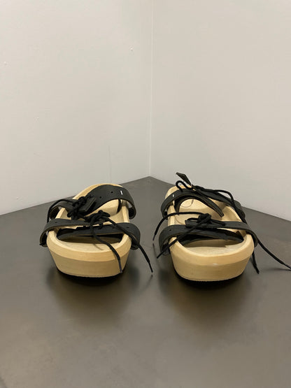 MAISON MARGIELA PLATFORM WOODEN SANDALS