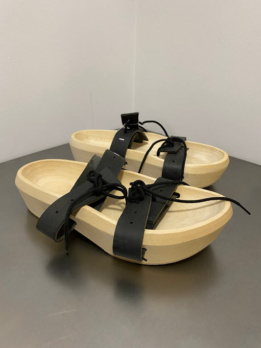 MAISON MARGIELA PLATFORM WOODEN SANDALS