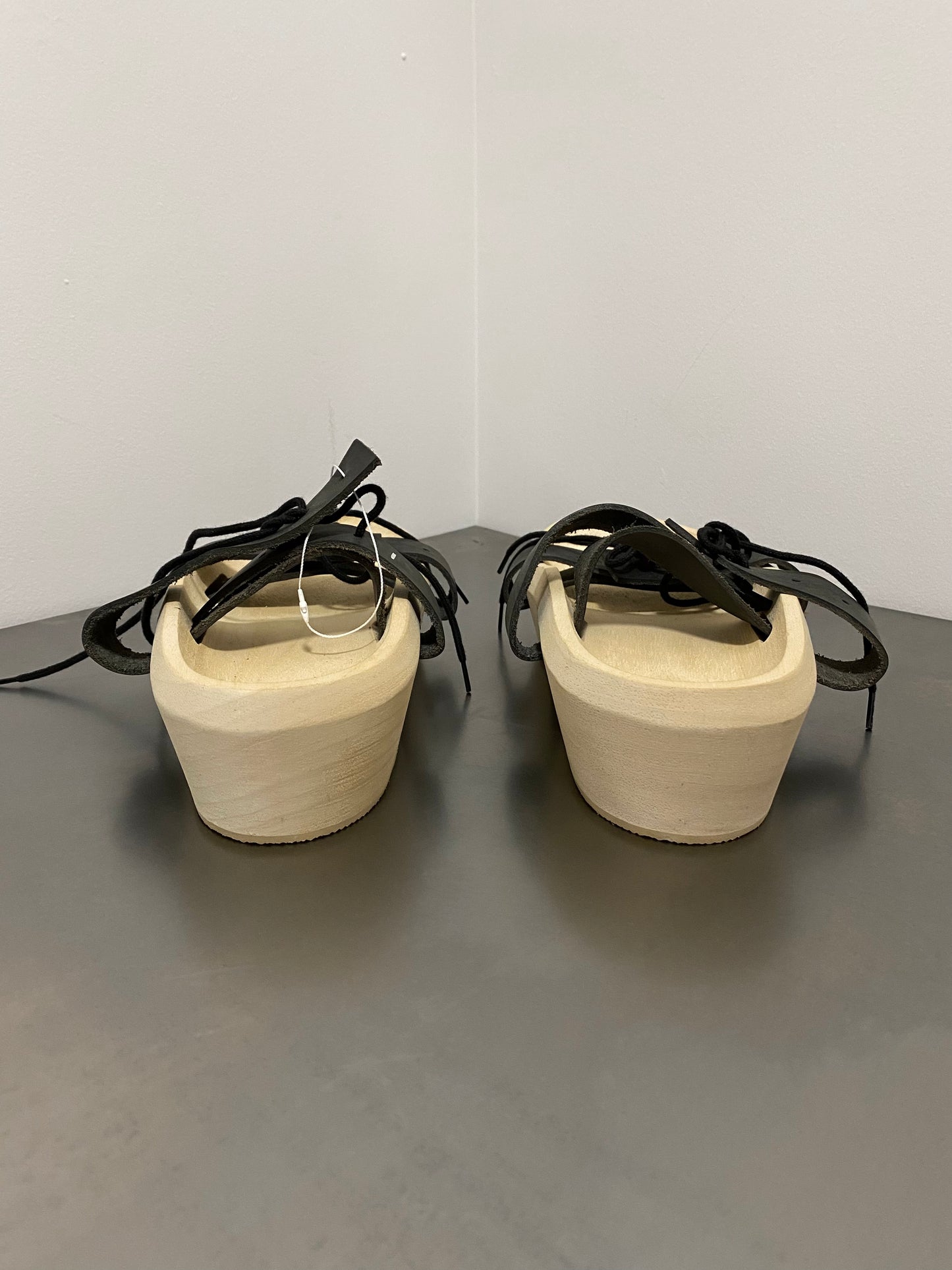 MAISON MARGIELA PLATFORM WOODEN SANDALS