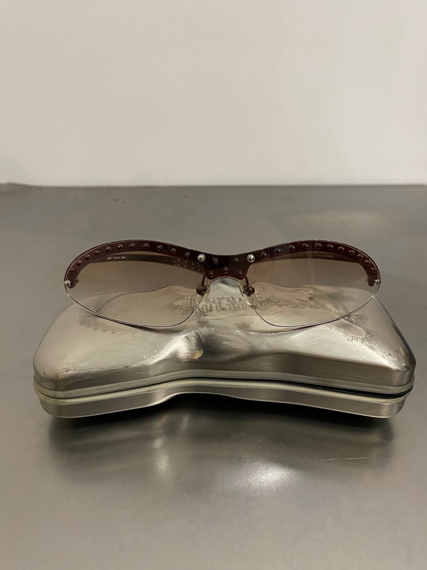 JEAN PAUL GAULTIER STUDDED BRONZE FRAMES