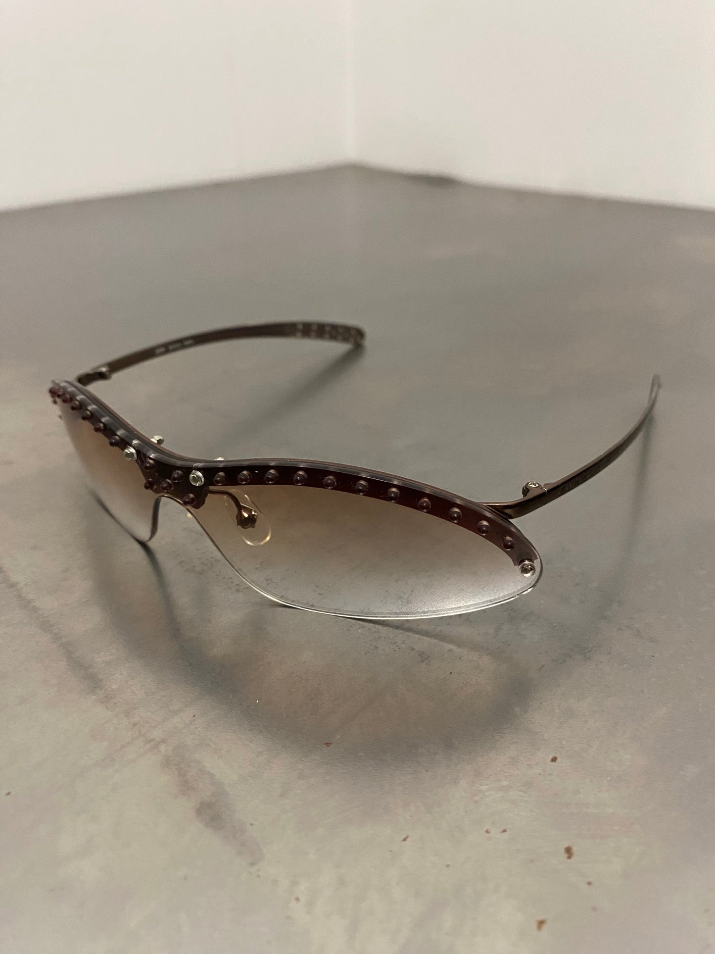 JEAN PAUL GAULTIER STUDDED BRONZE FRAMES