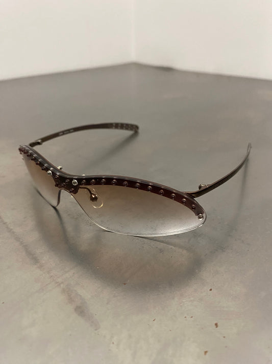 JEAN PAUL GAULTIER STUDDED BRONZE FRAMES