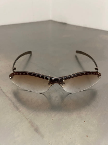 JEAN PAUL GAULTIER STUDDED BRONZE FRAMES