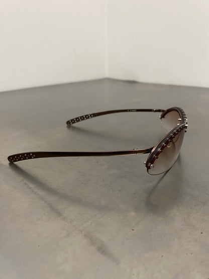 JEAN PAUL GAULTIER STUDDED BRONZE FRAMES