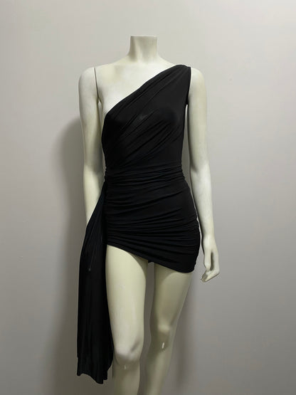 BALENCIAGA TWISTED DRAPED DRESS