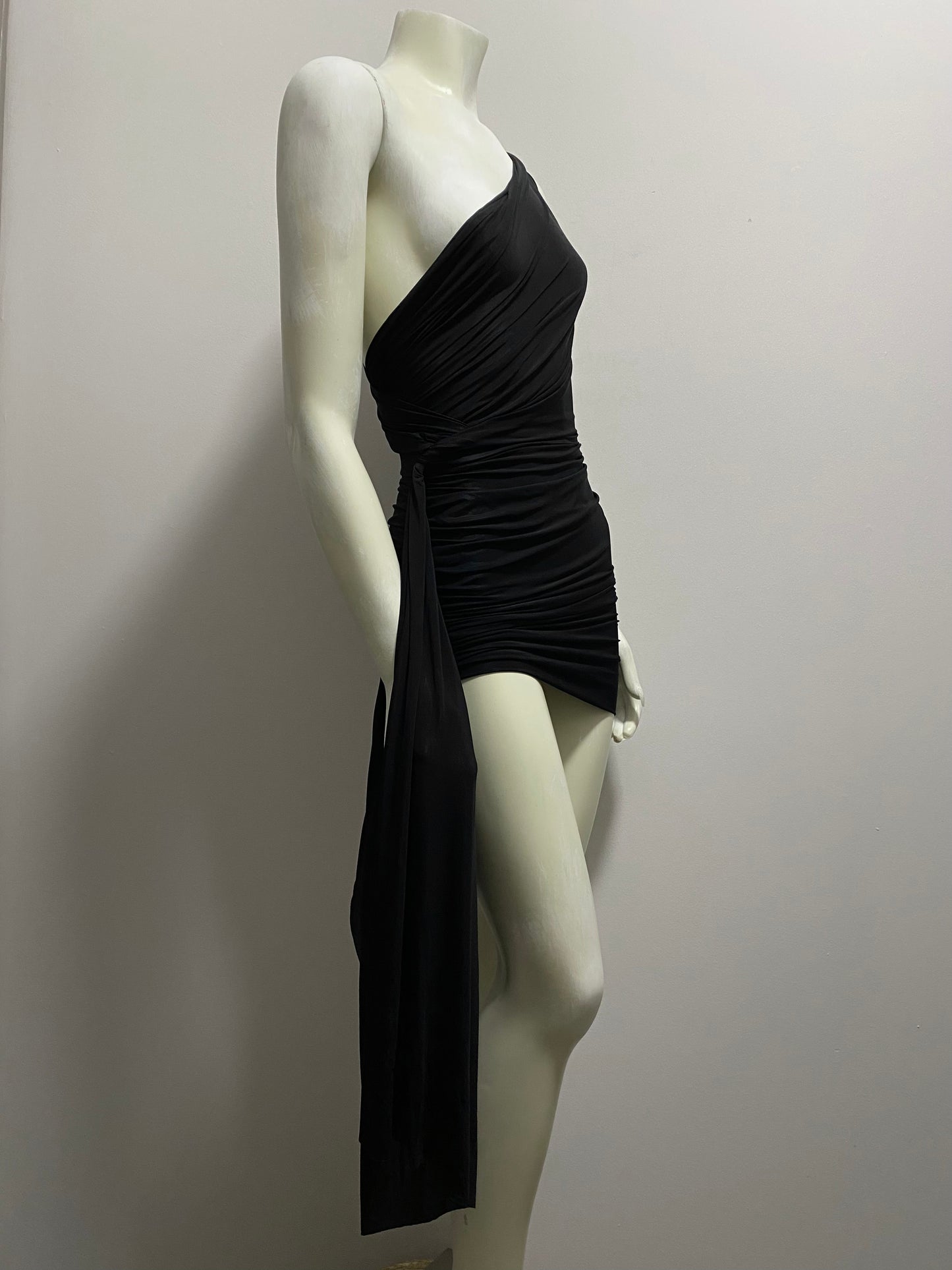 BALENCIAGA TWISTED DRAPED DRESS