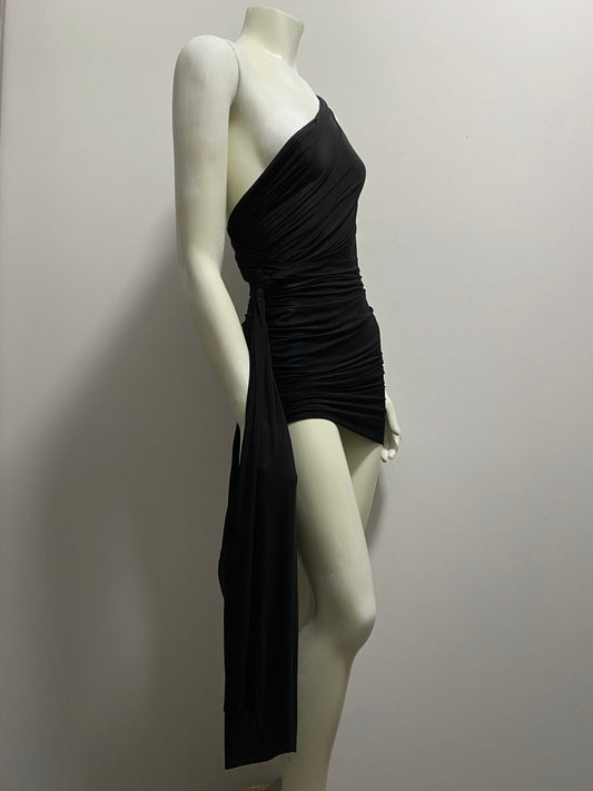 BALENCIAGA TWISTED DRAPED DRESS