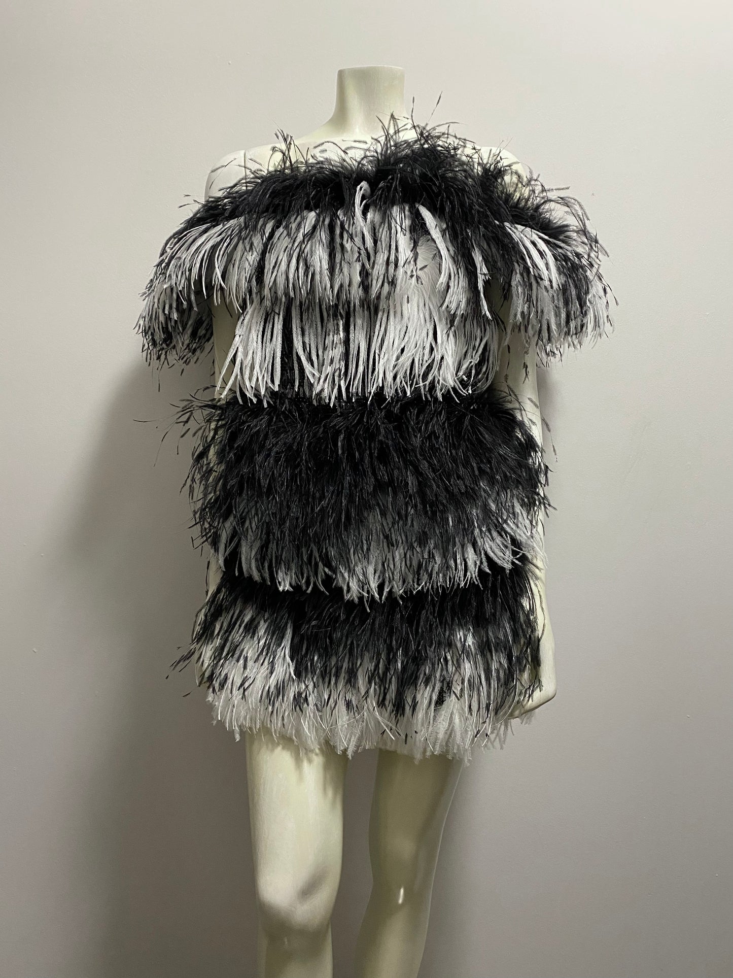 SAINT LAURENT OSTRICH DRESS