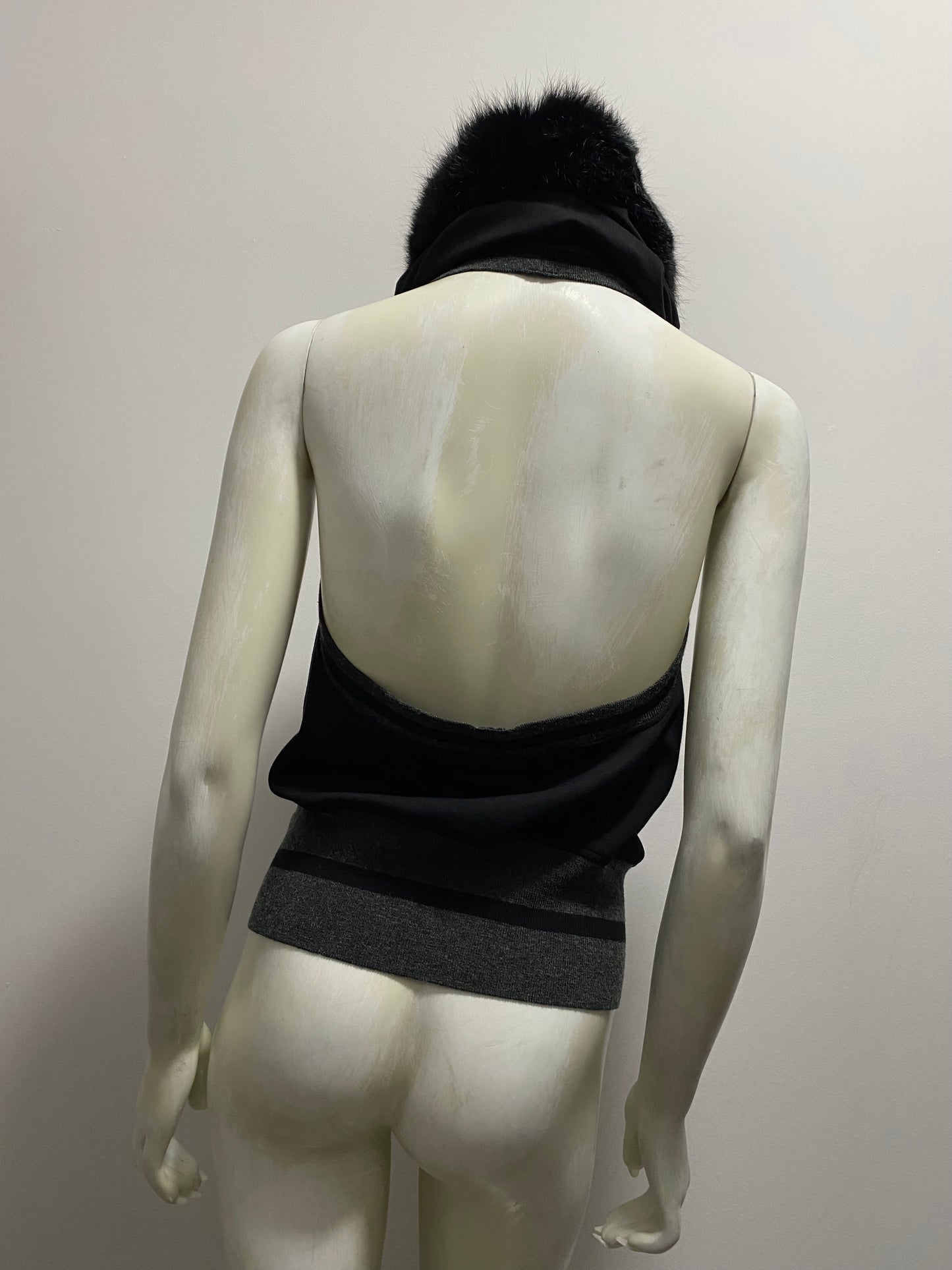 JEAN PAUL GAULTIER OPEN BACK DOUBLE ZIP VEST