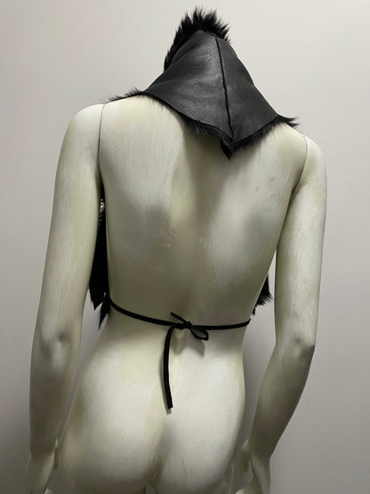 BLACK LAMB WRAP STOLE