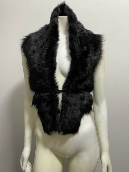 BLACK LAMB WRAP STOLE
