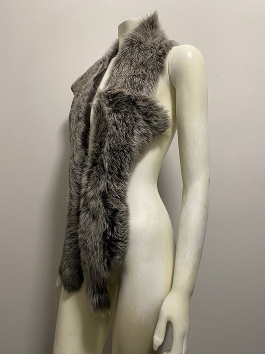 GREY SHEARLING SCARF