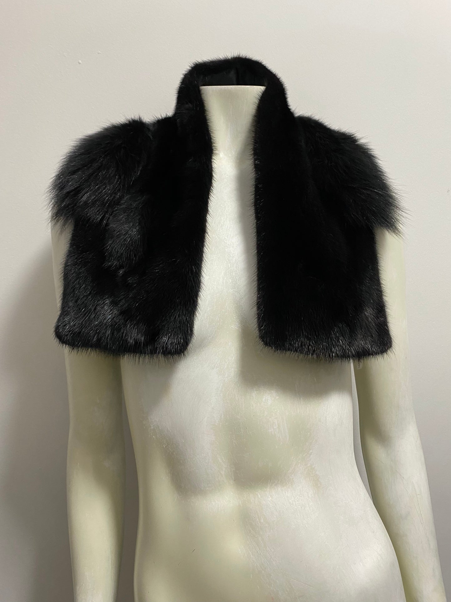 BLACK MINK AND FOX FUR SCARF