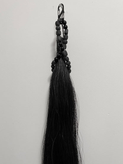 BLACK HORSE TAIL ADORNMENT